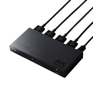�G���R�� HDMI�ؑ֊� (�Z���N�^�[) 3����1�o�� 4K(4096×2160)60Hz �I�ׂ鎩���E�蓮�ؑ֋@�\ �yPS4/PS5/Nintendo Switch/Fire TV Stick 4K����m�F�ς݁z �m�C�Y�ɋ������^���P�[�X �u���b�N DH-SW4KB31BK/E