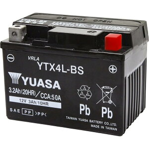 TAIWAN YUASA [ ��p���A�T ] �V�[���h�^ �o�C�N�p�o�b�e���[ [YT4L-BS�����\��] YTX4L-BS �u���b�N