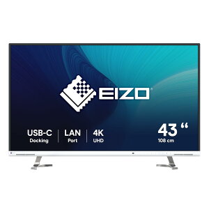 EIZO ���ʃ��j�^�[ | FlexScan EV4340X-WT | 42.5�^4K�EUSB Type-C�E�����R���t�E�z���C�g