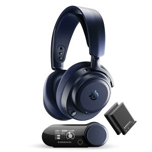 SteelSeries �Q�[�~���O�w�b�h�Z�b�g Arctis Nova Pro Omni M.Blue ���� ���C�����X �w�b�h�z�� �}�C�N�t�� �{�C�X�`���b�g�\ �n�C���] 96kHz �A�N�e�B�u�m�C�Y�L�����Z�����O 3�䓯���ڑ� 30���ԃo�b�e