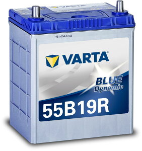 VARTA(�o���^) Blue Dynamic 55B19R ���Y�ԗp�o�b�e���[ �[�d�����/�W���� �G�L�X�g���p���[ �i�����E�����e�i���X�t���[�j 40B19R/44B19R�݊�