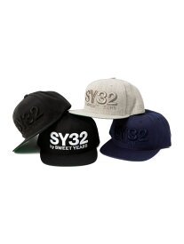 3D LOGO SNAPBACK CAP SY32 by SWEET YEARS sweet years SY32 SY 32 32 メンズ キャップ 帽子 ロゴ スナップ バック スポーツ フットサル サッカー トレーニング ファッション おしゃれ BLKWHT BLKBLK NVY GRY FREE 10282