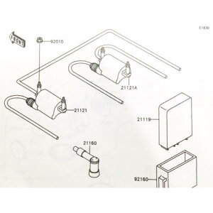 ゼファー400(ZR400C) プラグキャップ 1台分 図中(21160番) 21160-1085  1028K-21160-1085X4