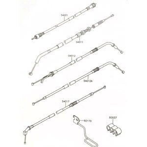 �[�t�@�[400(ZR400C)�@�X���b�g���P�[�u���@�������߂�(1�䕪)�@�}��(54012&54012A��)�@54012-0008�@54012-0009�@(54012-1386�@54012-1387���i�ԓ���) 1059K-54012-0008-54012-0009