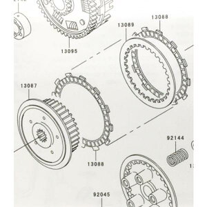 ZRX400/400-II(ZR400E)�@�N���b�`�o�����@1�䕪�@1���ڐ}��(13088��13089��92144)�@2���ڐ}��(11060) 13088-1087�@13089-1004�@92144-1763�@11060-1639 1089K-13088-1087X7-13089-1004X6-92144-1763X5-11060-1639