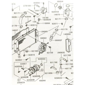 ZRX400/400-II(ZR400E)@T[X^bgOO@}(4905492055A)@49054-0003@(49054-1051iԓ)@92055-112 1109K-49054-0003-92055-112