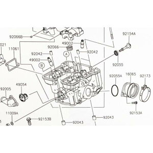 �j���W��250SL(BX250A)�@�C���V�����[�^�[(�C���e�[�N�}�j�z�[���h�@�C���}�j)��O�����O�@�}��(16065�ԁ�92055A��)�@16065-0125�@92055-1536 1239K-16065-0125-92055-1536