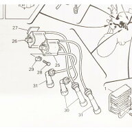 XJR400/R(4HM) イグニッションコイル　1台分　図中(25番＆26番) 4BR-82310-08(4HM-82310-00 4HM-82310-01…