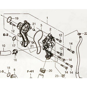 �z���_�������i�@19200-K64-NA0�@(19200-K64-N01���i�ԓ���)�@�E�H�[�^�[�|���v�@�}��(1��)�@�K�����i�ԍ��ɂēK���m�F�@�Q�l�摜CBR250RR(MC51) 1433K-19200-K64-NA0