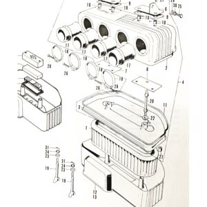 CB750K0/K1/K2/K4�@�R�l�N�e�B���O�`���[�u�@1�䕪�@�}��(17��)�@17253-341-300 (17253-300-330���i�ԓ���) 4�@ 171K17253341300X4