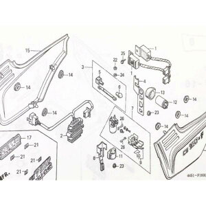 CB750FB/FBB(�{���h�[��2)FC/F2C(�C���e�O��)�@���M�����[�g���N�`�t�@�C���[ASSY(���M�����^�[)�@�}��(2��)�@31600-MA6-000�@1�@(31600-461-771���i�ԓ���) 30K31600MA6000