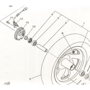 マジェスティ250/マジェスティC(SG03J) 5GM1/5SJ4/5SJEに適合 スピードセンサー 図中(12番) 5GM-85970-00 (5CG-85970-00 より品番統一) 335K5GM-85970-00