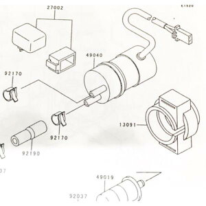 ZZR1100(ZXT10D)�@�t���[�G���|���v�@(�K�\�����|���v�@�R���|���v)�@�}��(49040��)�@49040-1061 370K49040-1061