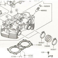 W650(EJ650A)　インシュレーター　(インマニ　インテークマニホールド)　1台分　図中(16065番)　16065-13…