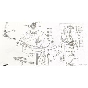 CBR1100XX�u���b�N�o�[�h(SC35�����d�l)�@�t���[�G���|���v�@�}��(1��)�@16700-MAT-E21�@(16700-MAT-E20�@���i�ԓ���) 526K16700-MAT-E21