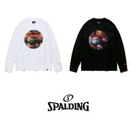 SMT23123 SPALDING ロングスリーブ Tシャツ ボールプリント ｜ 正規品 スポルディング バスケットボール …