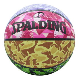 84-539J ミックスカモ ラバー 7号球 | 正規品 SPALDING スポルディング バスケットボール バスケ 7号 ラバー ゴム 屋外 外用 屋内 室内