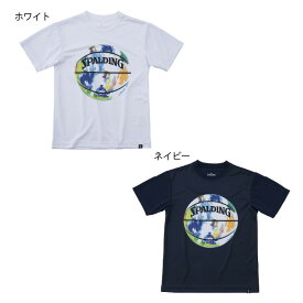 SJT191540 ジュニアTシャツ マーブルボール SJT バスケットボールウェア Tシャツ | 正規品 SPALDING スポルディング バスケットボール バスケ 練習着 メンズ レディース 男性 女性 ユニセックス 男女兼用 おしゃれ オシャレ　tシャツ　子供　キッズ