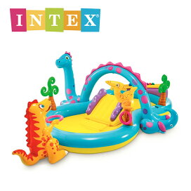 楽天市場】57453 INTEX レインボーリングプレイセンター 297×193×高さ 