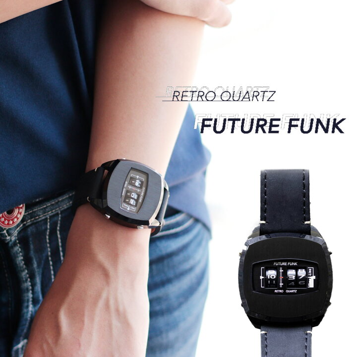 楽天市場】FUTURE FUNK フューチャーファンク FF101-BK-LBK クオーツ 
