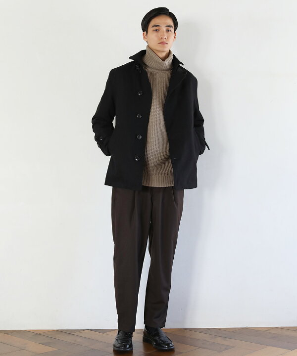 楽天市場 ピーコート メンズ ジャケット アウター ウール メルトン ショールカラー Audience オーディエンス ブラック キャメル ネイビー チャコール S M L Xl Sputnicks スプートニクス