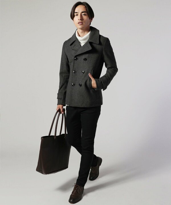 楽天市場 Pコート メンズ コート 840g ピュアウール メルトン ピーコート ウール 冬 Audience オーディエンス Aud2626 返品交換不可 Sputnicks スプートニクス