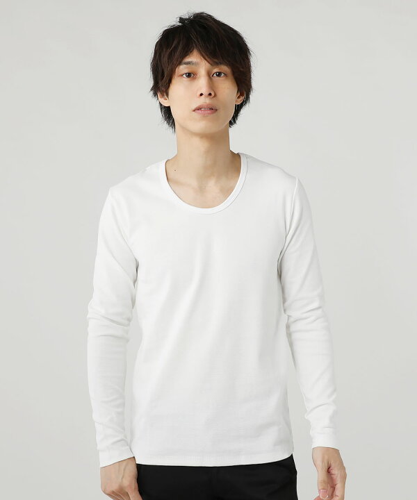 楽天市場 カットソー メンズ スリム 長袖 Vネック Vネック 白tシャツ メンズファッション Uネック ロンt Tシャツ ボーダー インナー ストレッチ 着回し 着こなし ホワイト ブラック グレー スパンフライス S M L Ll 春 夏 秋 冬 Sputnicks スプートニクス