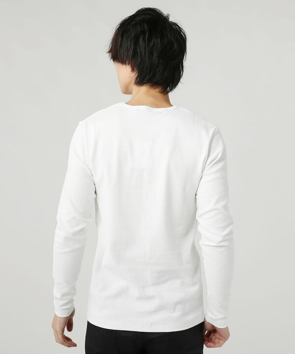 楽天市場 カットソー メンズ スリム 長袖 Vネック Vネック 白tシャツ メンズファッション Uネック ロンt Tシャツ ボーダー インナー ストレッチ 着回し 着こなし ホワイト ブラック グレー スパンフライス S M L Ll 春 夏 秋 冬 Sputnicks スプートニクス