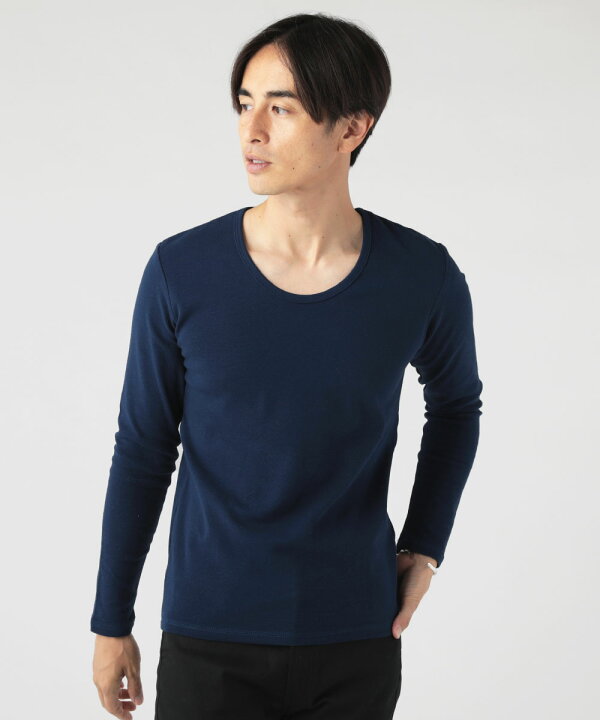 楽天市場】カットソー メンズ スリム 長袖 Vネック vネック 白tシャツ 