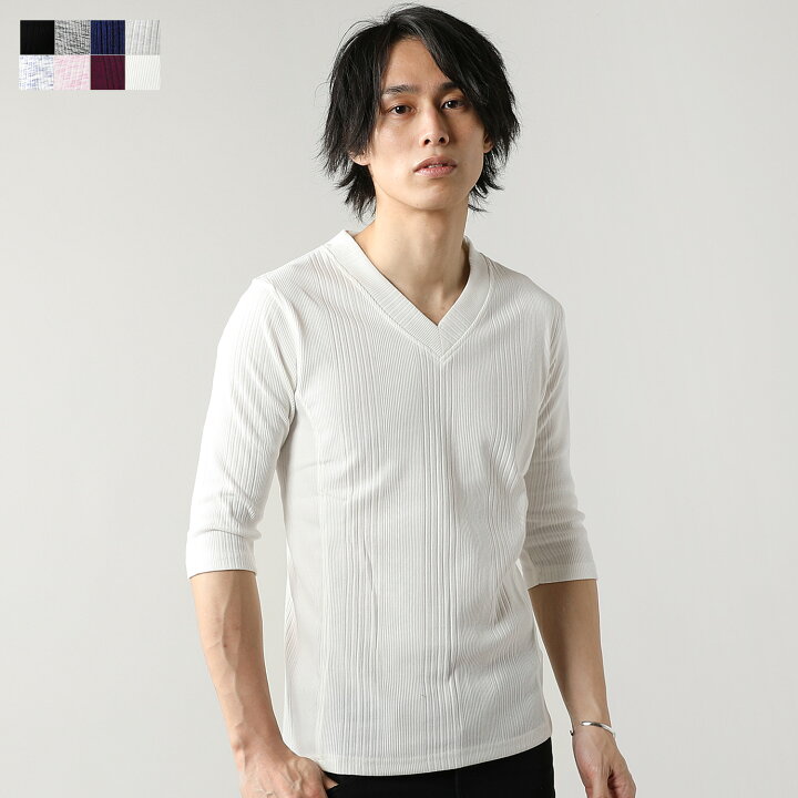 楽天市場 カットソー メンズ 秋 冬 春 ランダムテレコ Vネック 7分袖 カットソー M L Xl 春 夏 秋 春服 夏服 秋服 七分袖 Tシャツ メンズファッション Buyer S Select バイヤーズセレクト Sputnicks スプートニクス