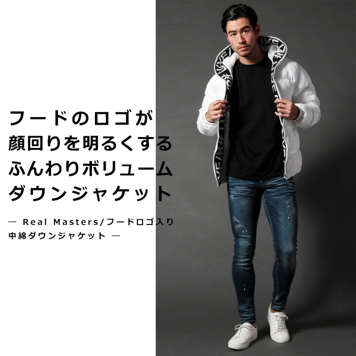 楽天市場】中綿ジャケット メンズ 秋 冬 M L XL フード ロゴ入り 