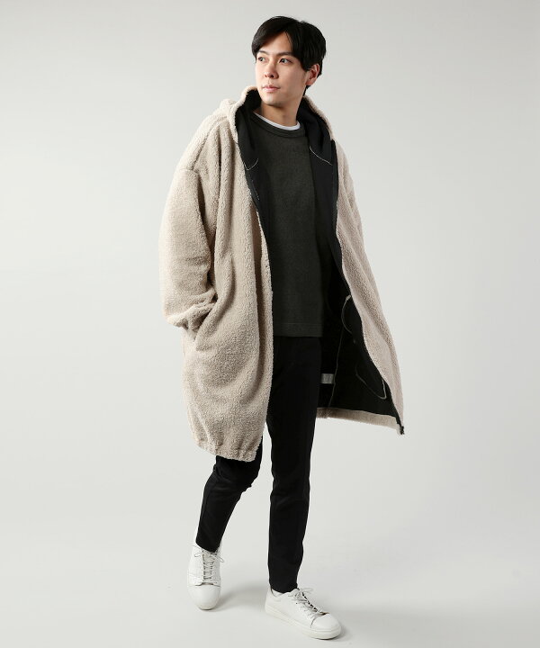 楽天市場】ボア コート メンズ 秋 冬 秋服 冬服 ボア BIG ZIP コート 
