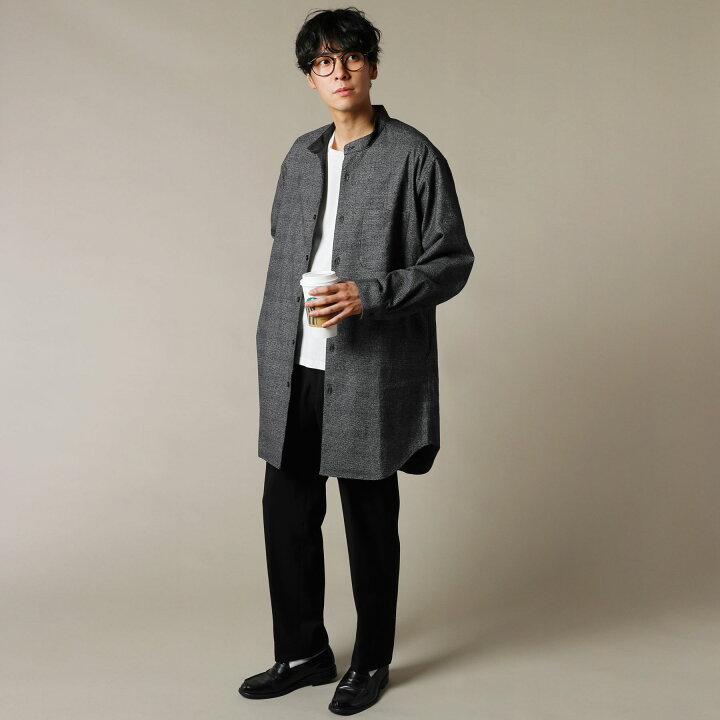 楽天市場 ジャケット シャツ ブランド メンズ 冬 ソフトサーモ ストレッチ グレンチェック ロングシャツ ジャケット 起毛 ウール調 ヘンリーネック Johnbull ジョンブル 返品交換不可 Sputnicks スプートニクス