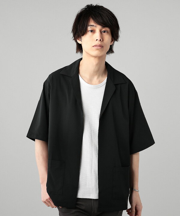 楽天市場 シャツ メンズ 春 夏 春服 夏服 ベージュ グリーン ブルー ブラック ポリエステル オーバーサイズ 五分袖 シャツジャケット ボタンレス M L Sputnicks スプートニクス 楽天市場 シャツ メンズ 春 夏 春服 夏服 ベージュ グリーン ブルー ブラック ポリエステル オーバーサイズ 五分袖 シャツジャケット ボタンレス M L Sputnicks スプートニクス