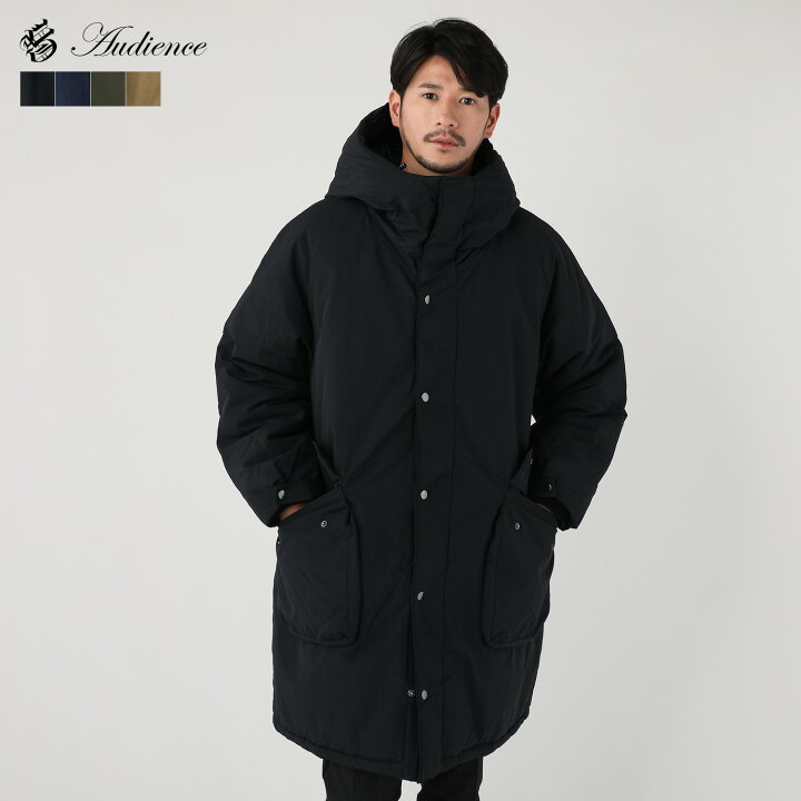 楽天市場 モッズコート コート アウター メンズ 秋 冬 秋服 冬服 中綿 ソロナ テフロン加工 オーバーサイズ フードコート ミリタリー ブラック ネイビー オリーブ キャメル M L Xl Audience オーディエンス Aud7110 Sputnicks スプートニクス