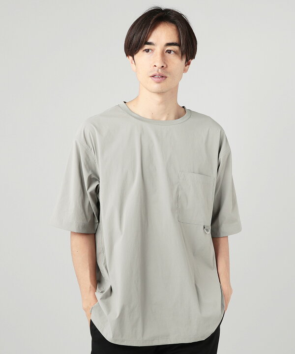 楽天市場 Tシャツ メンズ メンズファッション 夏 夏服 接触冷感 ナイロン ストレッチ クルーネック 半袖 T シャツ 5分袖 涼しい イージーケア M L Ll グレー カーキ ブラック ネイビー Sputnicks スプートニクス