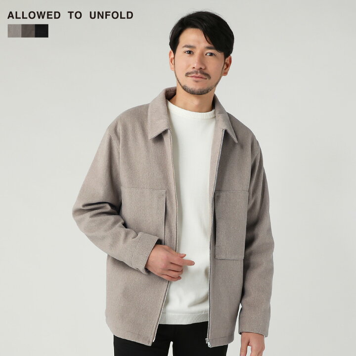 楽天市場 ブルゾン アウター メンズ 春 春服 秋 秋服 冬 冬服 長袖 圧縮メルトン ラナテック イージーケア ウォッシャブル ストレッチ 伸縮性 ベージュ ブラウン ブラック M L Ll Allowed To Unfold アロウドトゥアンフォールド 0704 Sputnicks スプートニクス