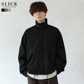 【SALE40】ブルゾン ジャケット メンズ タスランツイル ユーティリティー ショート丈 秋 冬 秋服 冬服 長袖 スタンドカラー オーバーサイズ ボリューム袖 ブラインドホック M L 5165610【返品交換不可】