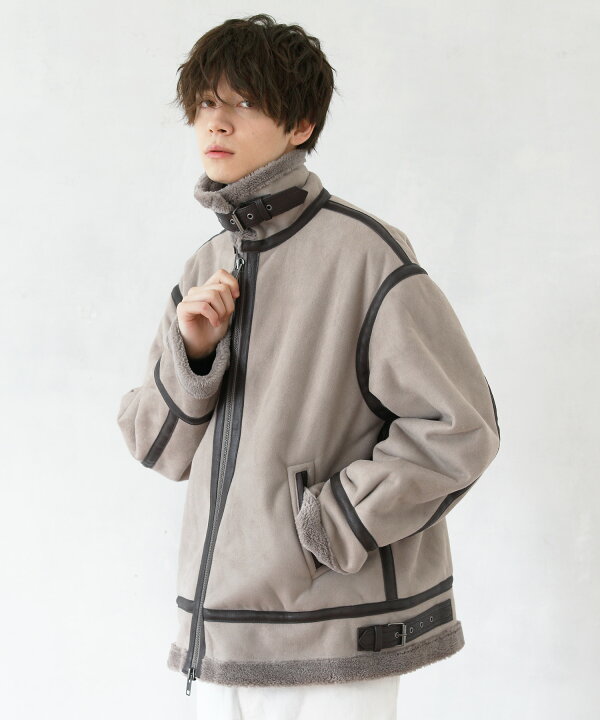 楽天市場 アウター フライトジャケット ボアジャケット B 3 メンズ メンズファッション 秋 秋服 冬 冬服 フェイク ムートン エコムートン B 3ジャケット ボア オーバーサイズ ブラック ベージュ グレージュ M L Xl Ll スリック Slick 返品交換不可