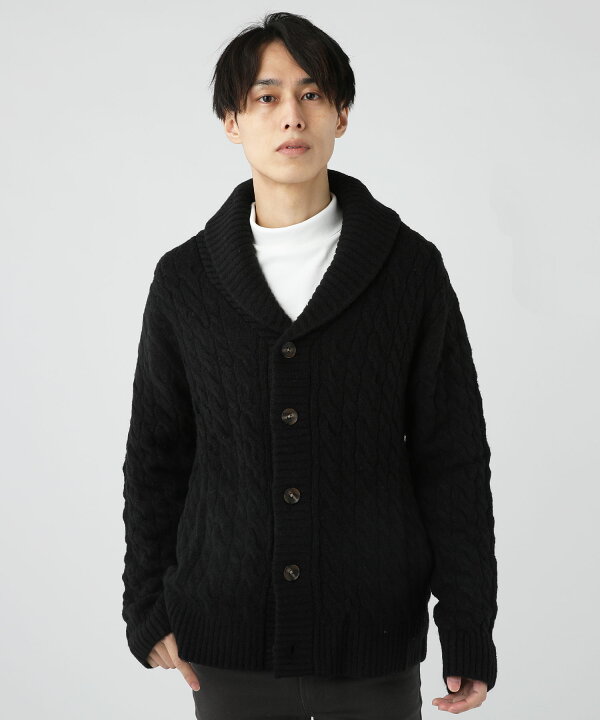 カーディガン メンズ トップス アウター ライトアウター ケーブル編み 長袖 ショールカラー Sale 86 Off