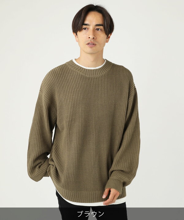 楽天市場】ニット セーター メンズ 秋 秋服 冬 冬服 7G 片畦 オーバー  
