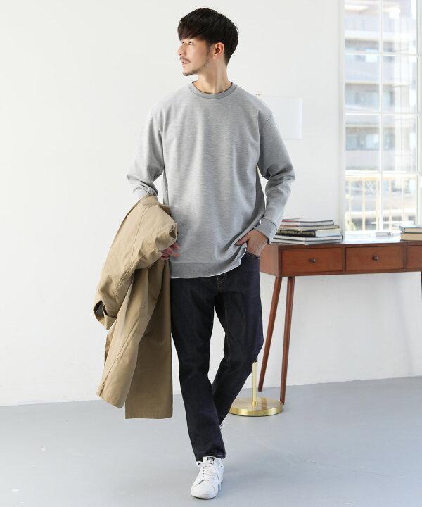 楽天市場 スウェット メンズ トレーナー トップス ダンボールストレッチ プルオーバー クルーネック 春 春服 秋 秋服 冬 冬服 M L ベージュ グレー ネイビー ブラック ブラウン ブルー カジュアル 無地 くすみカラー 綿 ポリエステル Sputnicks スプートニクス