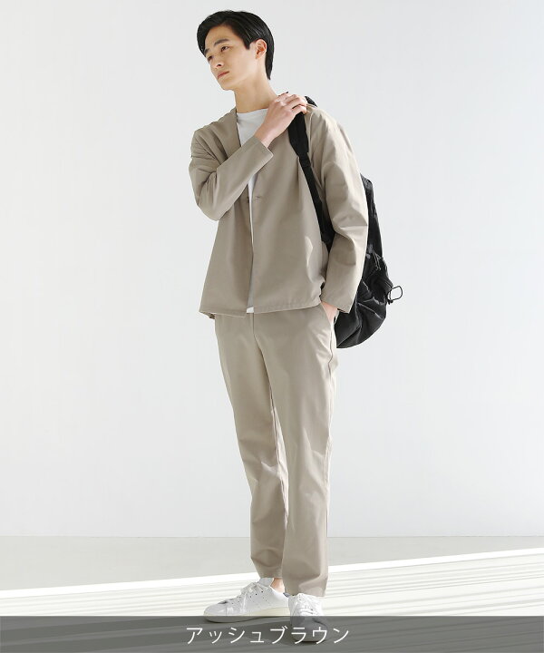楽天市場 セットアップ メンズ ノーカラー ジャケット カーディガン テーパードパンツ イージーパンツ メンズファッション 上下セット 春 春服 夏 夏服 抗菌防臭 ブラック チャコールグレー ネイビー カーキ ブルー ベージュ ホワイト 2点セット S M L Xl Sputnicks