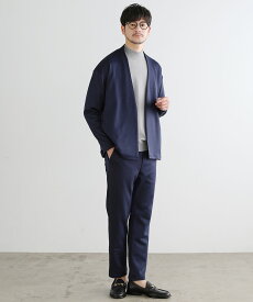 【上下2点セット】 セットアップ メンズ 春 春服 春物 オフィスカジュアル 上下セット ノーカラージャケット テーパードパンツ イージーパンツ メンズファッション ブラウン チャコールグレー ブラック モカ ネイビー ブルー ベージュ カーキ ストレッチ S M L XL