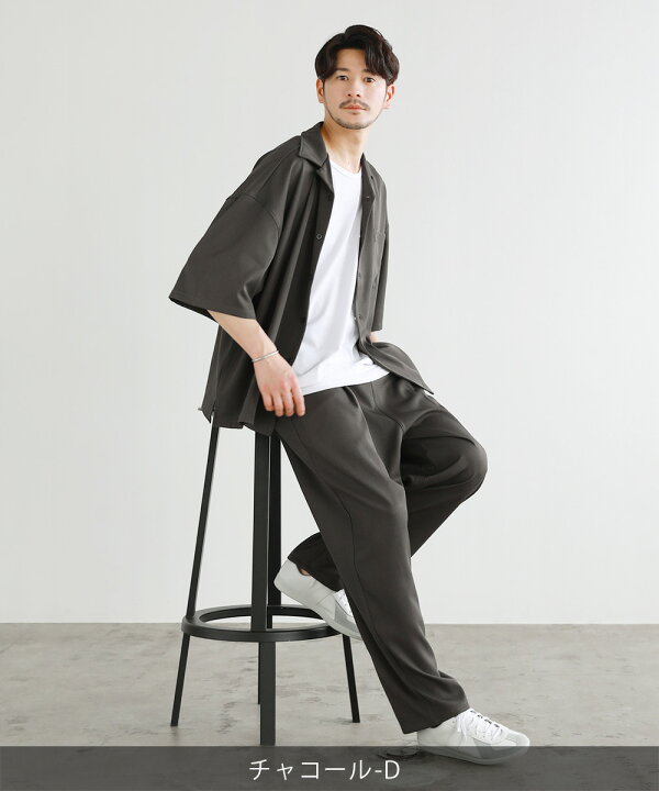 楽天市場 3点セット セットアップ メンズ 夏 夏服 春 春服 春夏 シャツ 半袖 5分袖シャツ オープンカラーシャツ タンクトップ パンツ ワイドパンツ イージーパンツ 大きめ ゆったり 大きいサイズ S M L Xl Sputnicks スプートニクス