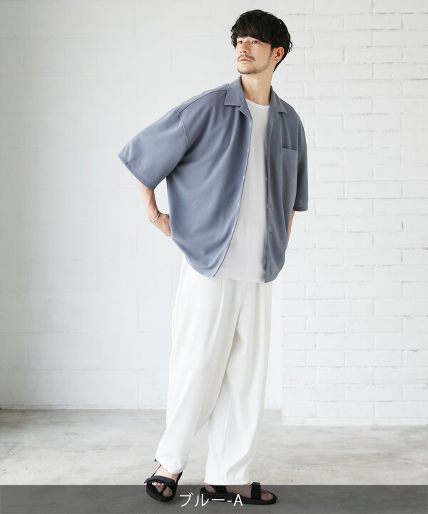 楽天市場 3点セット セットアップ メンズ 夏 夏服 春 春服 春夏 シャツ 半袖 5分袖シャツ オープンカラーシャツ タンクトップ パンツ ワイドパンツ イージーパンツ 大きめ ゆったり 大きいサイズ S M L Xl Sputnicks スプートニクス