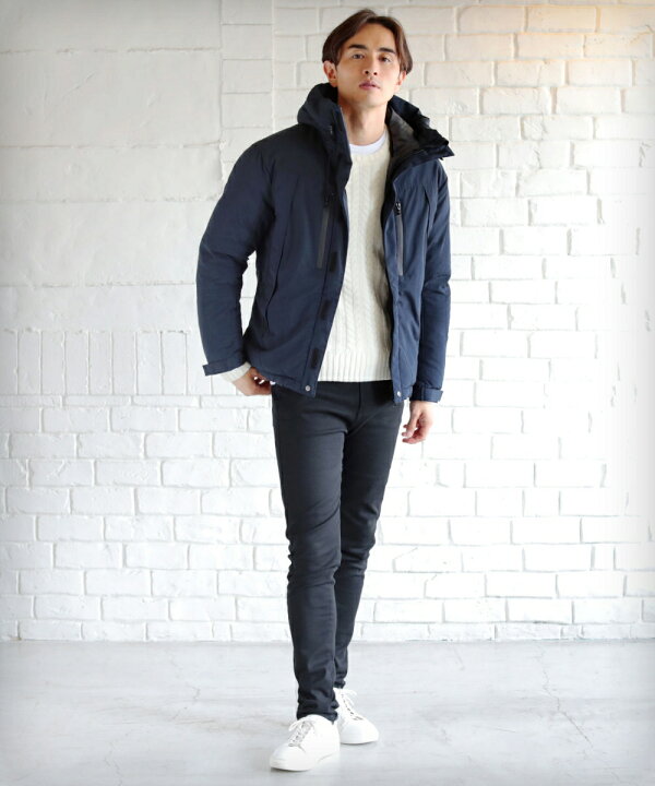 楽天市場 A ダウンジャケット メンズ マウンテニア ダウン ボリューム フード ジャケット アウター 冬 冬服 ブラック オリーブ ベージュ ネイビー チャコール グレー バイカラー 防寒 S M L Xl Xxl Sputnicks スプートニクス