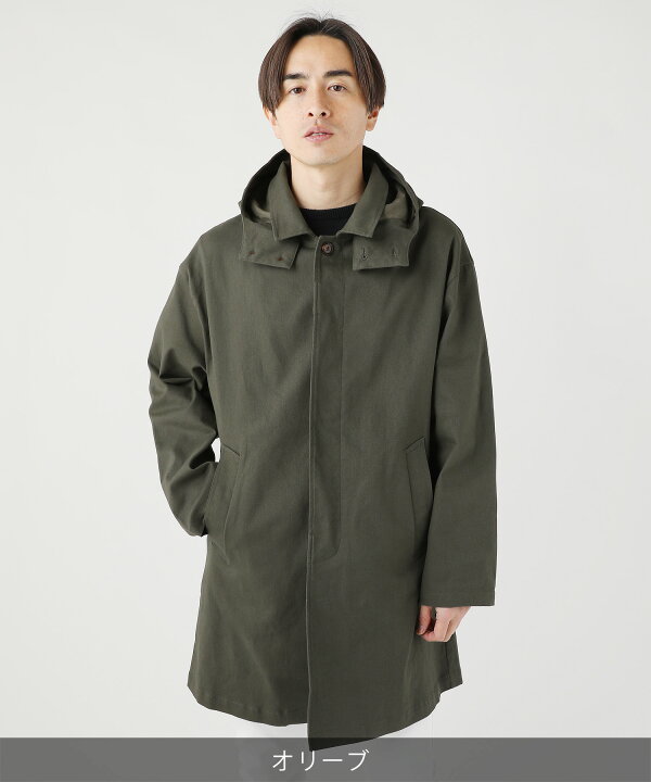 楽天市場 ステンカラーコート コート スプリングコート メンズ メンズファッション 春 春服 ミドル丈 ストレッチ ツイル フード 脱着 コットンツイル M L ネイビー ベージュ オリーブ カーキ イエロー レッド Sputnicks スプートニクス