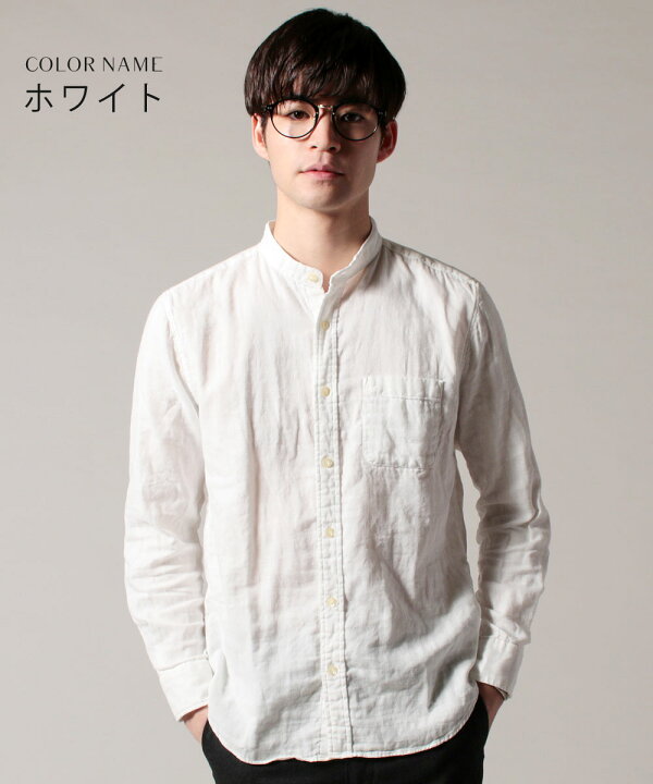 楽天市場】シャツ メンズ 春 夏 秋 冬 日本製 ダブルガーゼ バンド 
