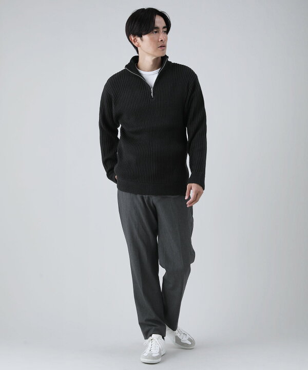 楽天市場】ハーフジップニット ニット ハーフジップ 長袖 秋 秋服 冬 
